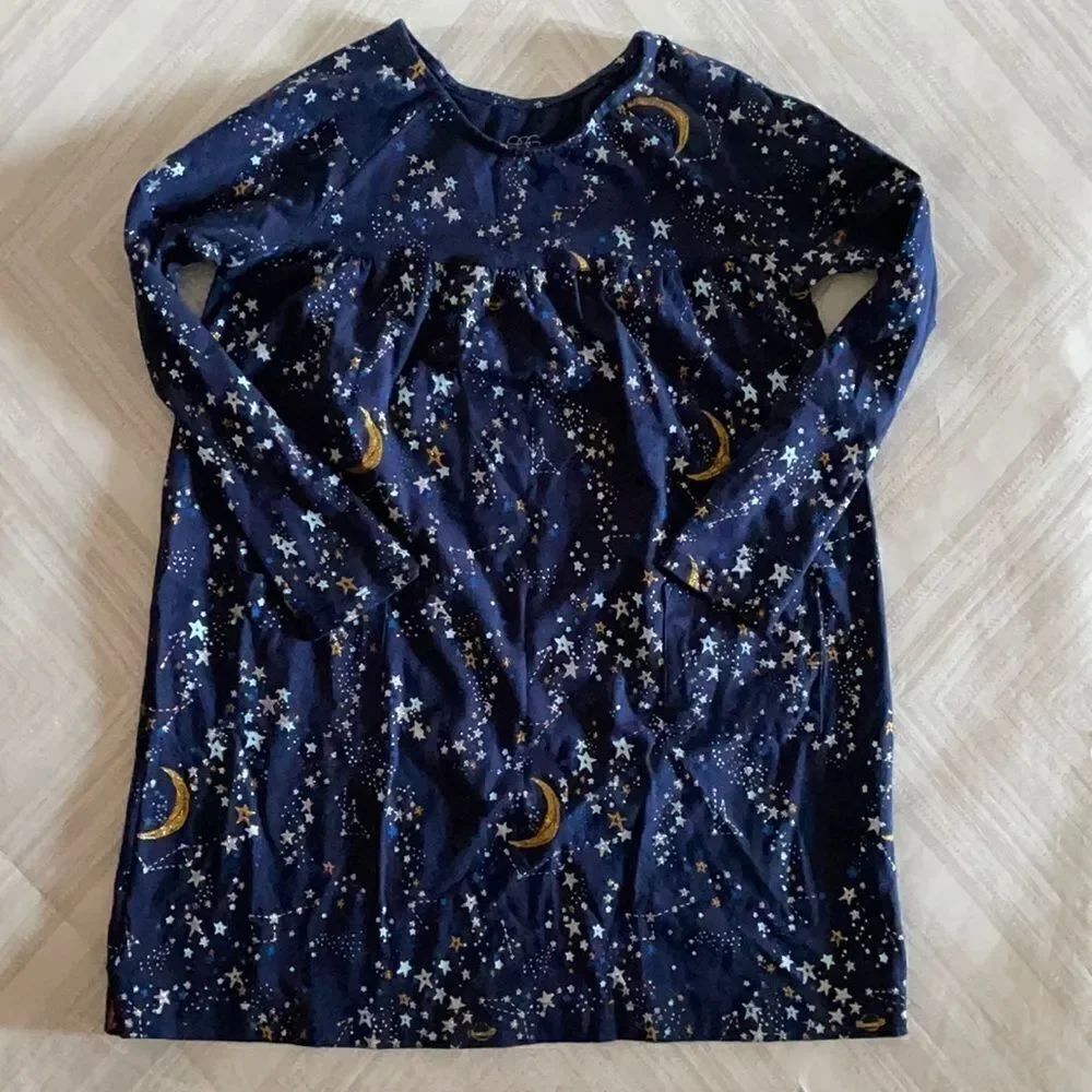 egg by susan lazar Girls Moon & Stars L/S Dress